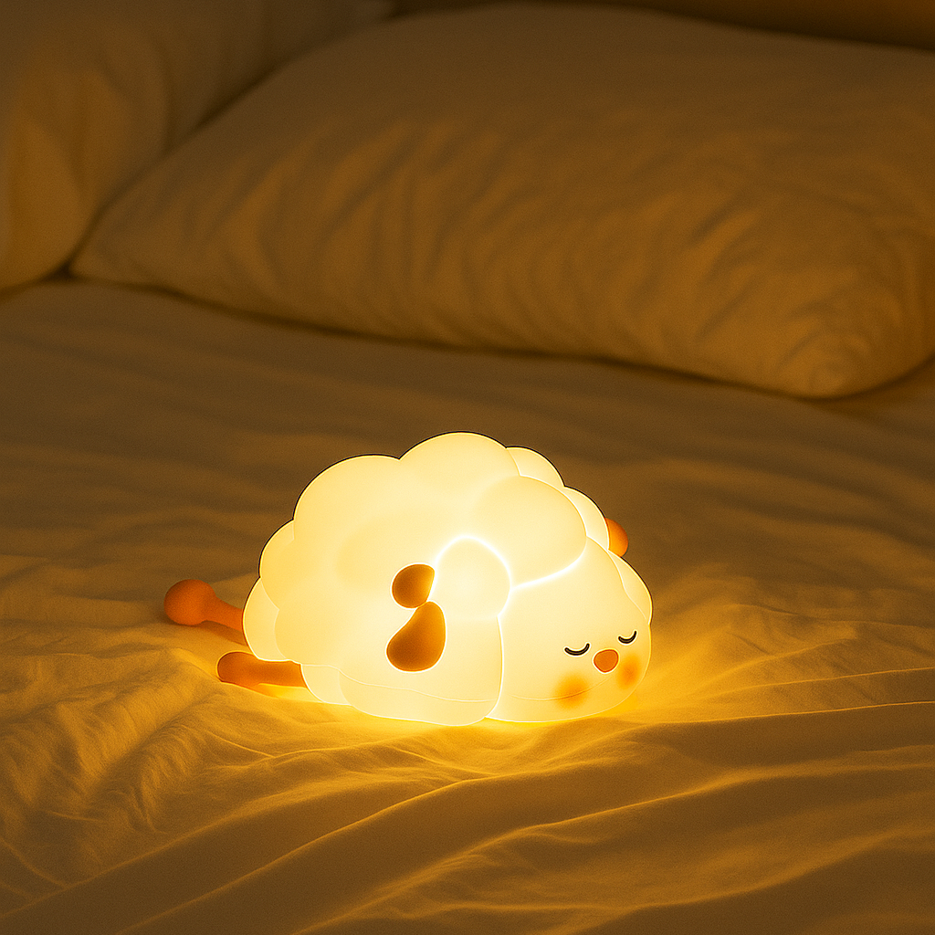Veilleuse LED en forme de mouton – Veilleuse douce pour chambre bébé ou décoration apaisante