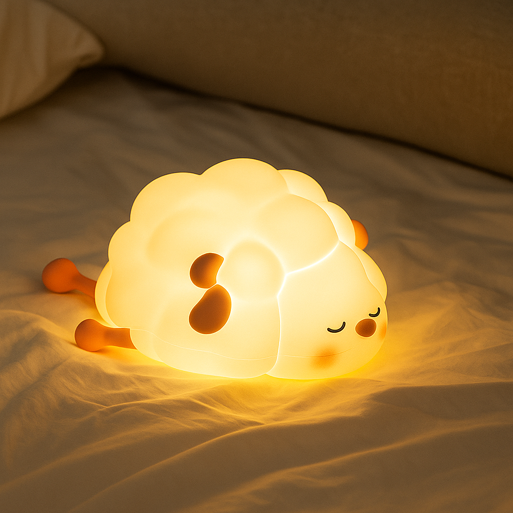 Veilleuse LED en forme de mouton – Veilleuse douce pour chambre bébé ou décoration apaisante